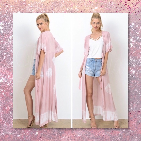 JUST IN🆕 Lightweight Tye Dye Maxi Length Duster - Picture 2 of 3